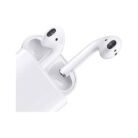 Apple AirPods 2nd Generation wireless earbuds in white with built-in microphones