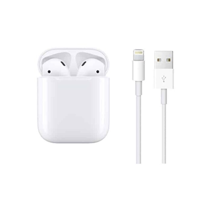 AirPods 4 Apple AirPods 2nd Generation wireless earbuds in white with built-in microphones