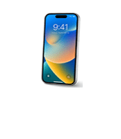 Modern smartphone with a vibrant edge-to-edge display and slim metallic frame on a light gray background.